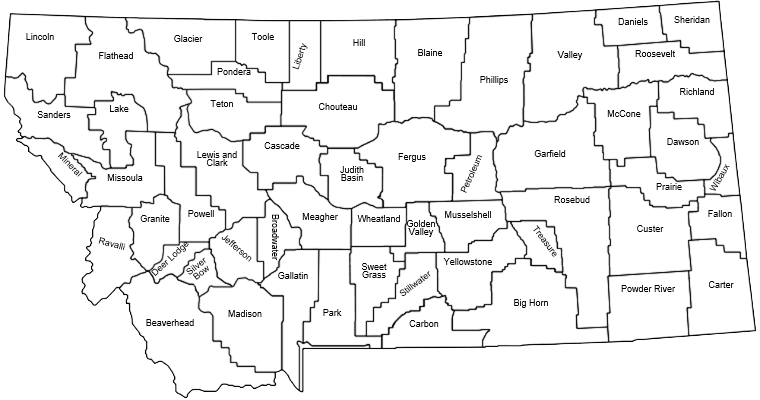 MT County Map